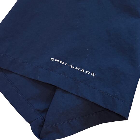 Columbia PFG Bahama Shirt Mens 5XT Blue Button Up Short Sleeve Vented Omni Shade - Picture 4 of 8